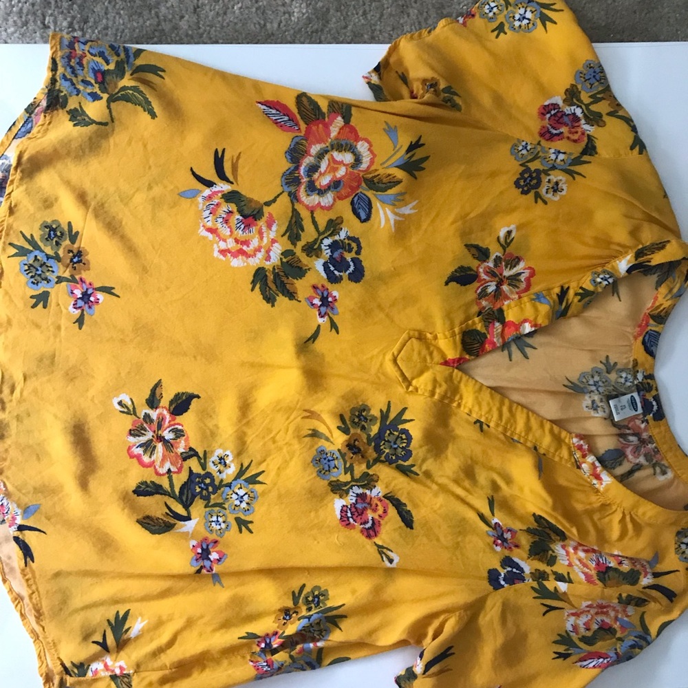 Yellow Floral Blouse